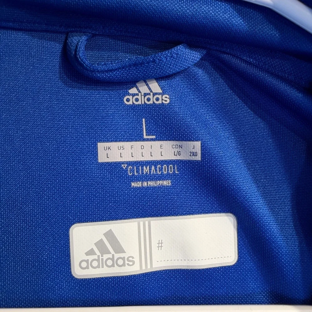 adidas Men's Blue Full-Zip Performance Track Jacket